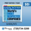 Barron's Print 1-year subscription with a 50% Off